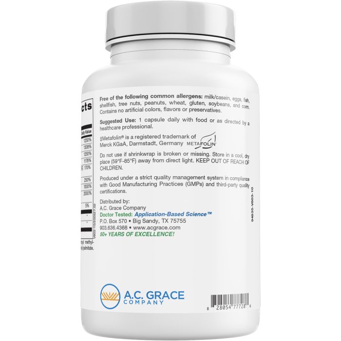 ACGrace - A bottle of UNIQUE Vitamin B+ - 100 Vegetarian Capsules.