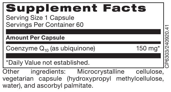 ACGrace - UNIQUE CoQ10™ Ubiquinol 150 mg CQ10 Supplement Facts: 1 softgel per serving, 60 servings per container, each with 150 mg Coenzyme Q10. Other ingredients are listed below.